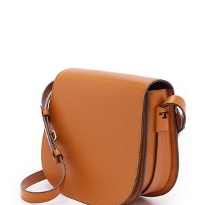 Tory Burch Leather Saddle Crossbody Bag